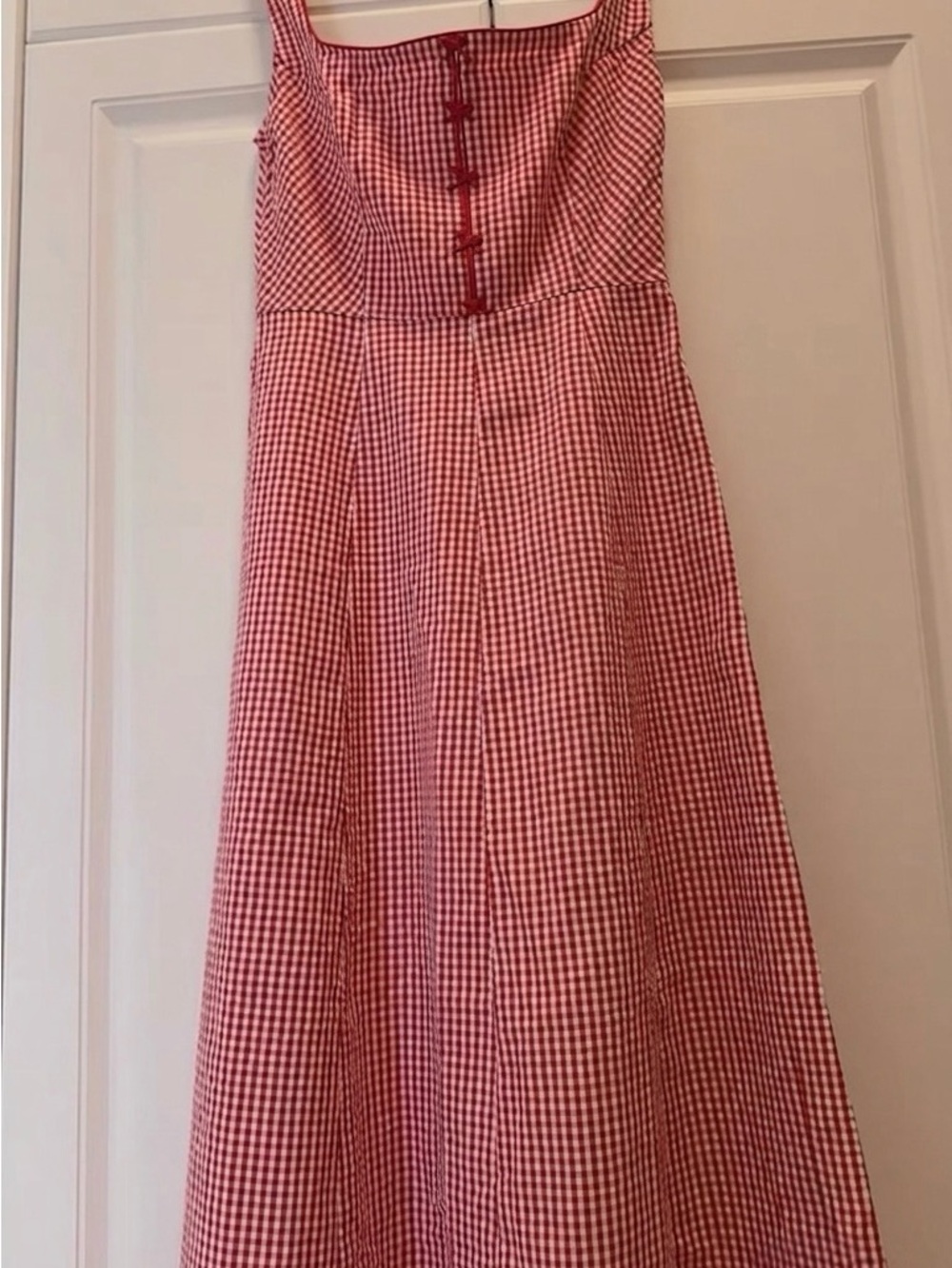 DÔEN Delaney Dress in Rouge La Maddalena Gingham - Picture 4 of 8